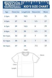 Methodical Shirt Size Chart For Kids 2019