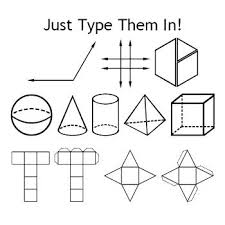 Geometric Solids Nets Geometry Fonts Angles Shapes Nets Pattern