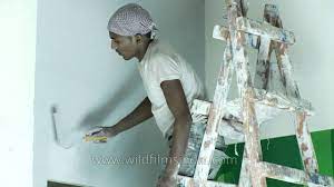 wall being painted in india you