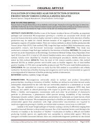 These findings, possibly indicating a common binding site for hematin and congo red, should be useful in efforts to determine the chemical nature of a bacterial component associated. Pdf Evaluation Of Congo Red Agar For Detection Of Biofilm Production By Various Clinical Candida Isolates