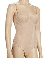 Heavenly Shapewear Nude Firm Compression Molded Cup Shaper Bodysuit Plus