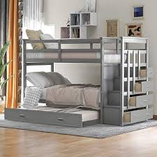Bunk Beds With Trundle Rockjame Solid