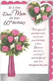 60th birthday card for mum to a very