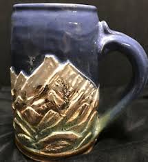 vintage vail colorado art pottery mug