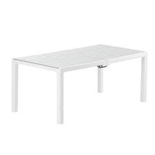 Inval Madeira 8 Seat Patio Dining Table In White Gray