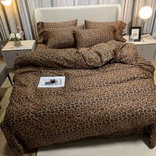 Luxury Leopard Print Bedding Set Duvet