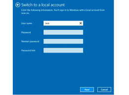 remove microsoft account pword from