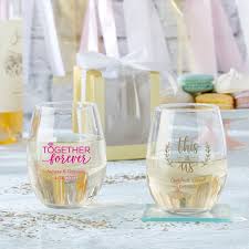 Stemless Wine Glass Wedding Favors