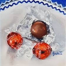 Praline Painting Truffle Painting Sweets Chocolate Still - Etsy