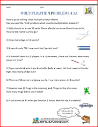 Help children develop their problem solving ski. Multiplication Word Problems 4th Grade