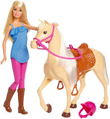 The best free, printable horse coloring pages! Amazon Com Barbie Doll Blonde And Horse Toys Games
