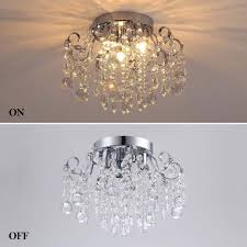 q s small crystal chandelier flush