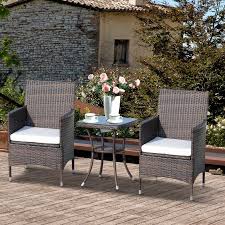 Wicker Bistro Patio Garden Furniture