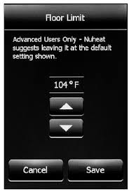 nuheat home touchscreen programmable
