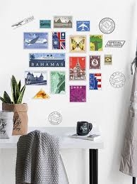 Wall Stickers Home Postage Stamp Design