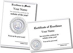 Music Certificate Templates