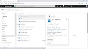 create an azure sql database with built