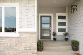 exterior doors with glass front door