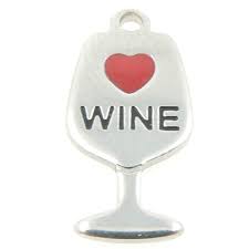 Love Wine Glass Charm Charm Supplies