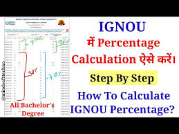 how to calculate ignou percene
