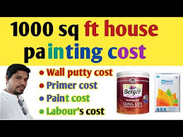 1000 Sq Ft House Paint Cost In India