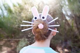 If you have long and thick hair and want to pursue a heavy parted side with braids, then this hairstyle can be the best alternative. Funny Bunny Easter Hairdo