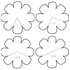 printable small paper flower template