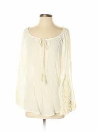 Mittoshop Women White Long Sleeve Blouse Med 15 99 Picclick