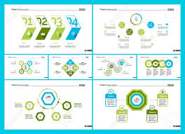 Set Of Workflow Or Teamwork Concept Infographic Charts Business
