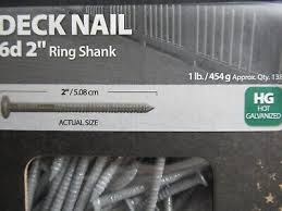 fence deck 6d 2 ring shank nails hot