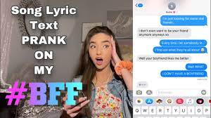 At any age, it's more obnoxious than clever. Song Lyric Text Prank On My Best Friend This Was A Mistake Youtube