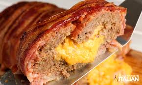 stuffed bacon wrapped meatloaf the