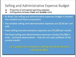 Preparing A Selling An Administrative Expense Budget Youtube