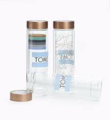 Toms Glass Water Bottle Double Walled