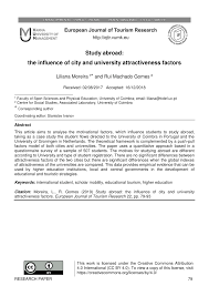 PDF) Study Abroad: The Influence of City and University Attractiveness  Factors