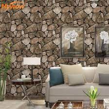 Living Room 3d Wallpaper Brick Stone