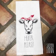 Christian elements found in the movie, may though anger some subject: Rae Dunn Inspired Kitchen Towel Heifer Please Farmhouse Towel Farm Animal Towel Bandana Cow Towel Cute Cow Decor In 2020 Cow Decor Cow Kitchen Decor Kitchen Towels