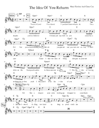 The Idea Of You Reharm Chart Sheet Music For Voice Download