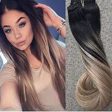 Moresoo is a human hair factory, producing high quality human hair extension at lower prices. Thick Dip Dye Ombre Balayage Remy Clip In Human Hair Extensions Black Ash Blonde Ombre Hair Extensions Balayage Straight Hair Ombre Hair Blonde