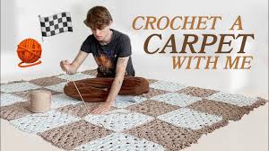 checd crochet carpet beginner
