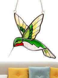 Stained Glass Hummingbird Hanging