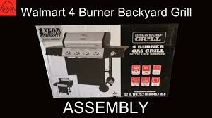 The grilling surface is 644 square inches big which are enough for cooking a large amount of food. Walmart 4 Burner Backyard Grill Assembly Video Youtube