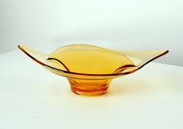 Viking Epic Amber Glass Vintage Serving
