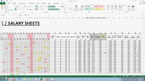 Employee Salary Calculation Payslip Creation For Hr In Excel In Hindi
