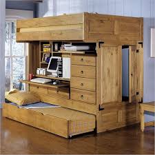 Loft Bed Rustic W Pullout Cool