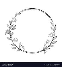 lily flowers frame royalty free vector