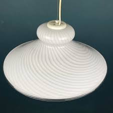Vintage Swirl Murano Glass Pendant Lamp