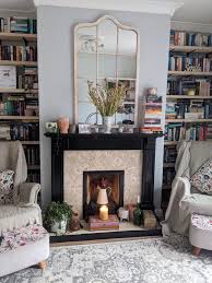Brick Tile And Painted Fireplace Ideas