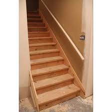 Teak Wood Brown Wooden Stairs