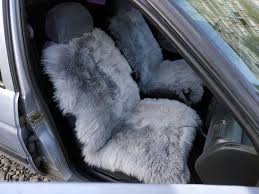 Sheepskin Car Seat Cover Grаypinkblack